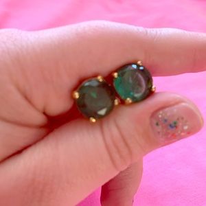 kate spare gumdrop studs in emerald green